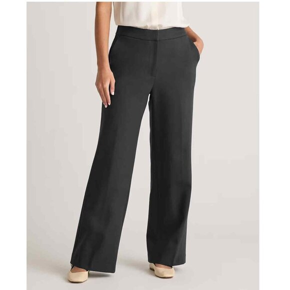 NWT!  Quince Ultra-Stretch Ponte Trouser, Black, Size 0 - Picture 1 of 10